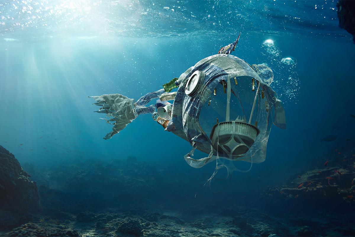 plastic in water